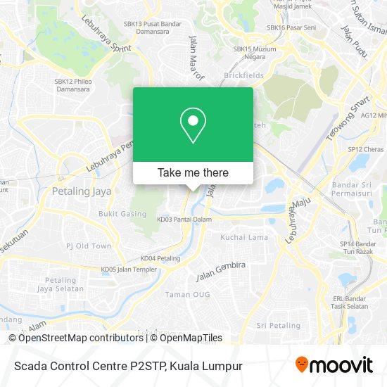 Scada Control Centre P2STP map