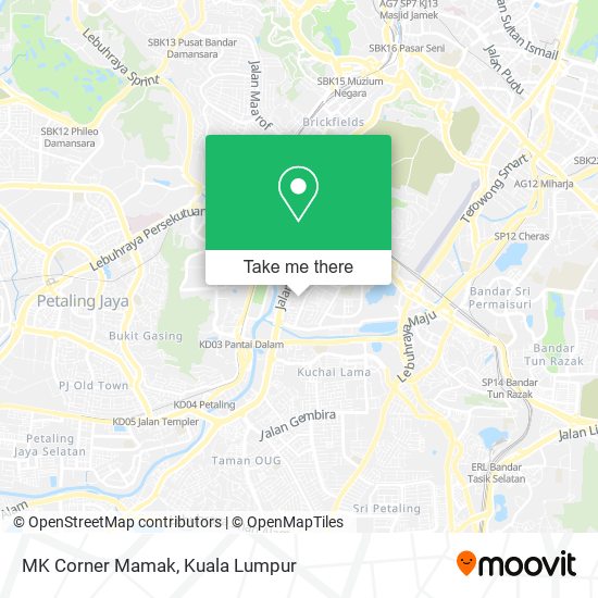 MK Corner Mamak map