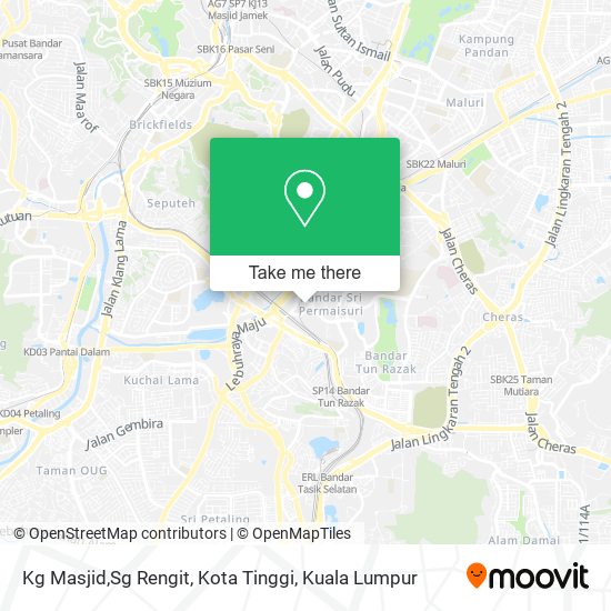 Kg Masjid,Sg Rengit, Kota Tinggi map