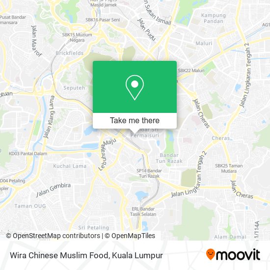 Wira Chinese Muslim Food map