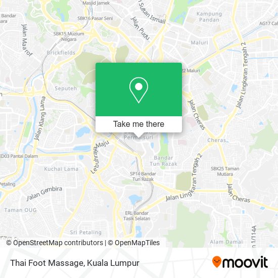 Thai Foot Massage map