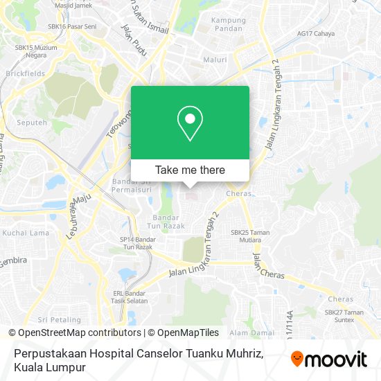 Perpustakaan Hospital Canselor Tuanku Muhriz map