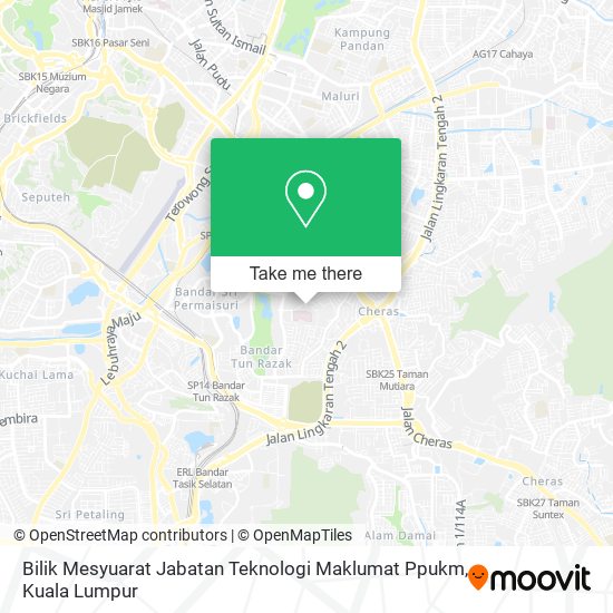 Bilik Mesyuarat Jabatan Teknologi Maklumat Ppukm map