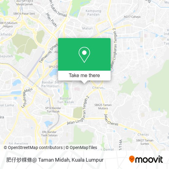 肥仔炒粿條@ Taman Midah map