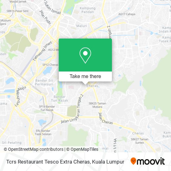 Tcrs Restaurant Tesco Extra Cheras map