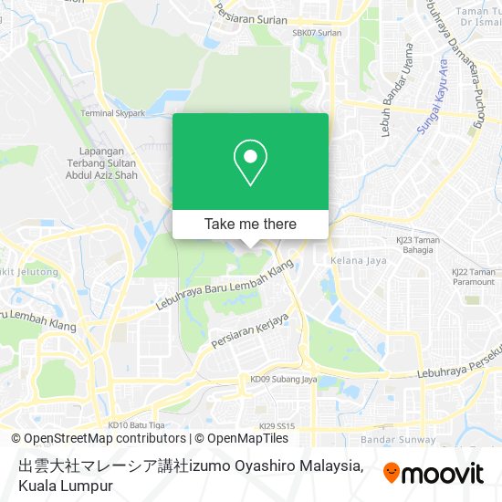 出雲大社マレーシア講社izumo Oyashiro Malaysia map