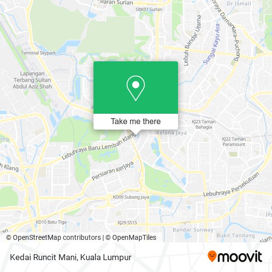 Kedai Runcit Mani map