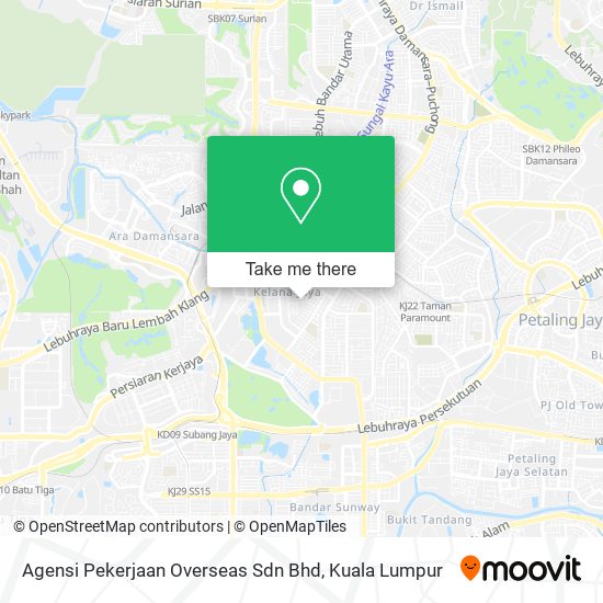 Agensi Pekerjaan Overseas Sdn Bhd map