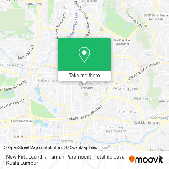 New Fatt Laundry, Taman Paramount, Petaling Jaya map