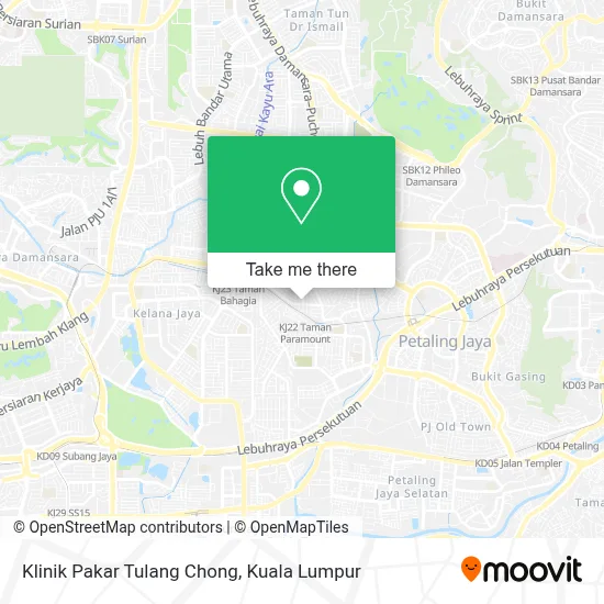 Klinik Pakar Tulang Chong map