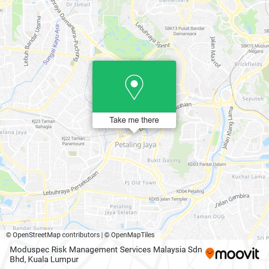 Peta Moduspec Risk Management Services Malaysia Sdn Bhd