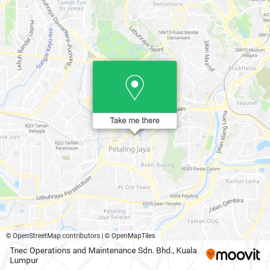 Tnec Operations and Maintenance Sdn. Bhd. map