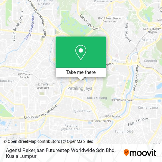 Agensi Pekerjaan Futurestep Worldwide Sdn Bhd map