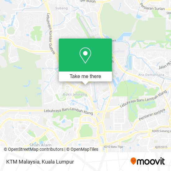 KTM Malaysia map