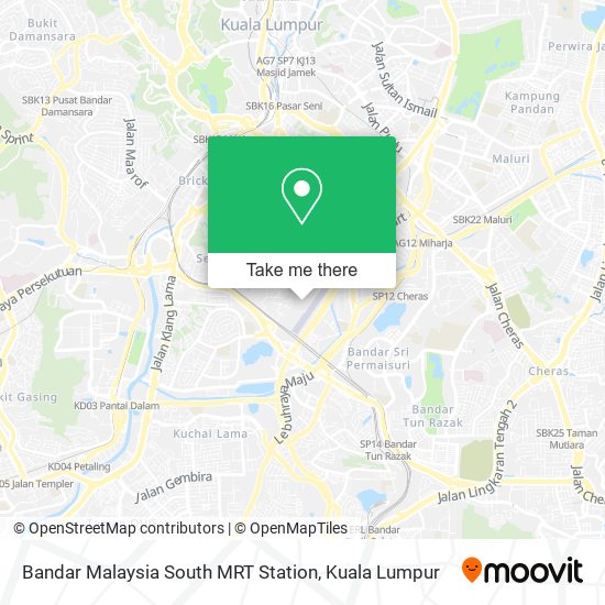 Peta Bandar Malaysia South MRT Station