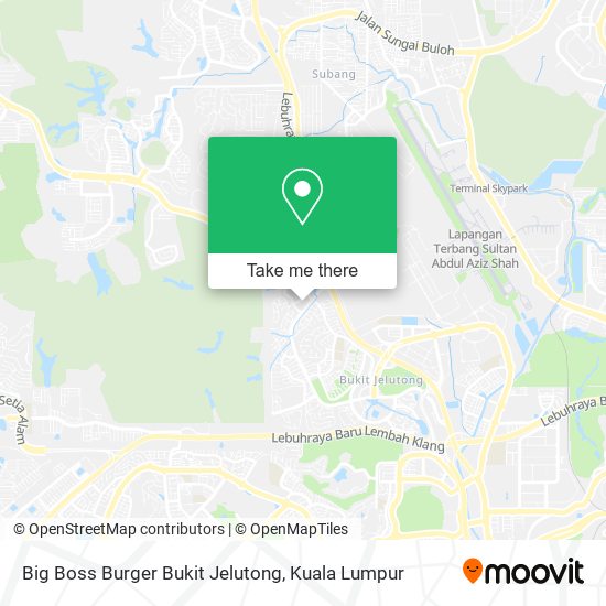 Peta Big Boss Burger Bukit Jelutong