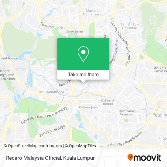 Recaro Malaysia Official map