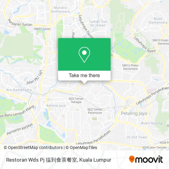 Restoran Wds Pj 揾到食茶餐室 map