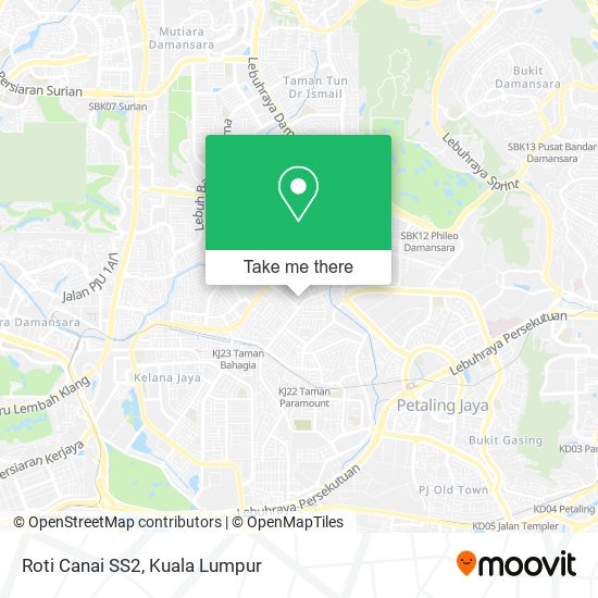 Roti Canai SS2 map