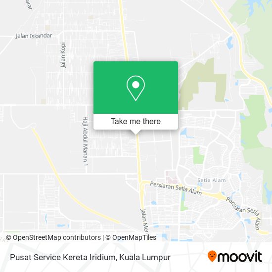 Peta Pusat Service Kereta Iridium