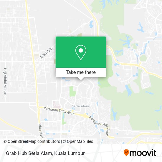 Grab Hub Setia Alam map