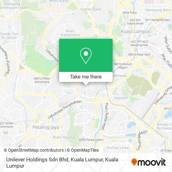 Unilever Holdings Sdn Bhd, Kuala Lumpur map