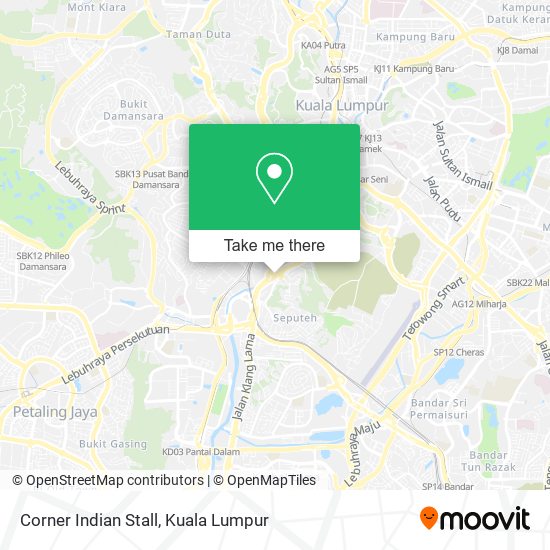Corner Indian Stall map