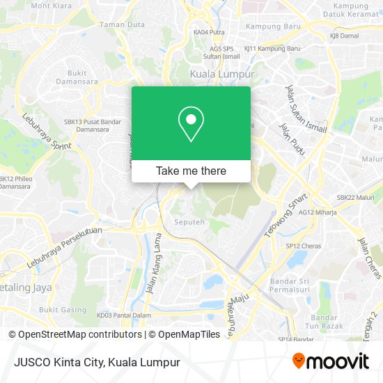 JUSCO Kinta City map