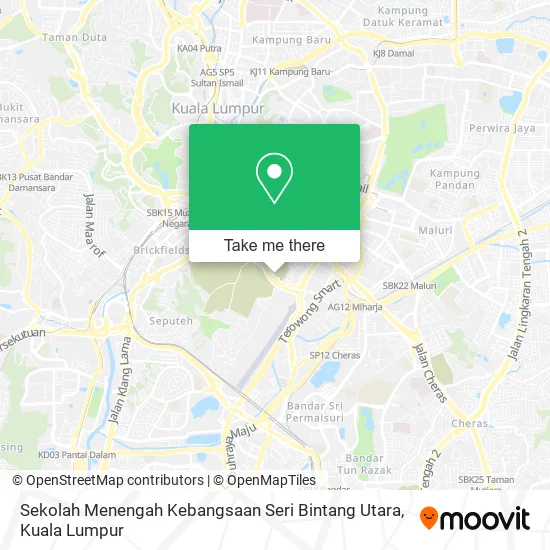 Sekolah Menengah Kebangsaan Seri Bintang Utara map