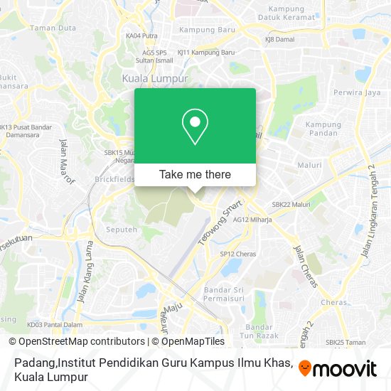 Peta Padang,Institut Pendidikan Guru Kampus Ilmu Khas