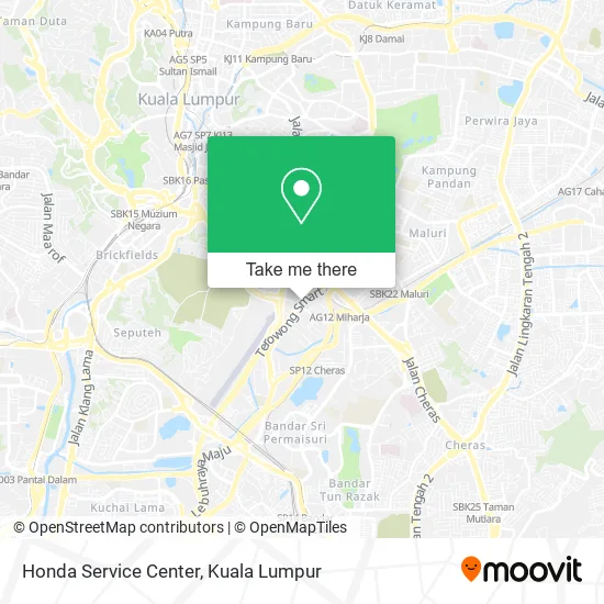 Honda Service Center map