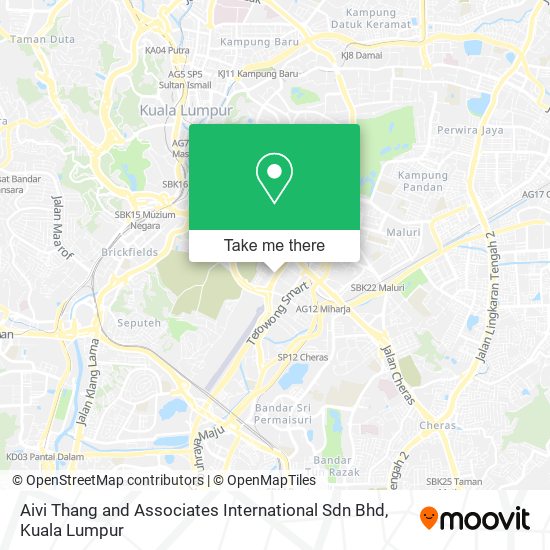 Aivi Thang and Associates International Sdn Bhd map
