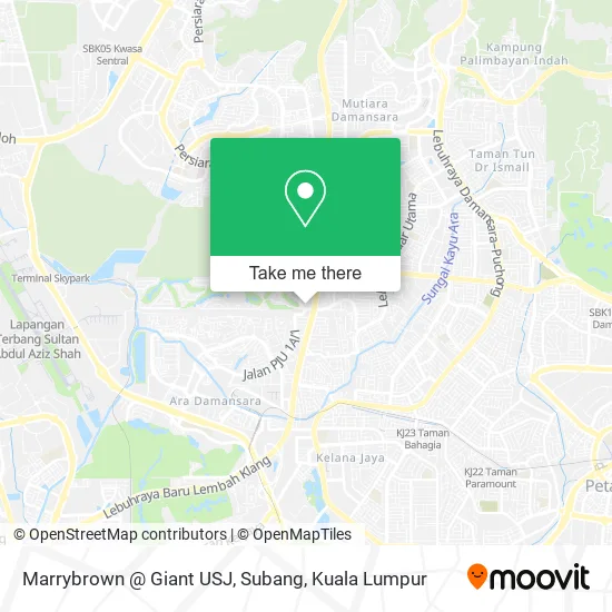 Marrybrown @ Giant USJ, Subang map