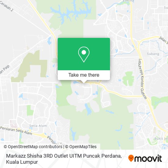 Peta Markazz Shisha 3RD Outlet UITM Puncak Perdana