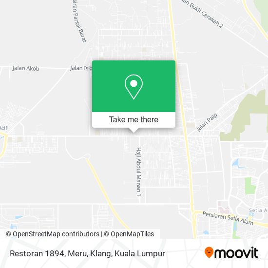 Peta Restoran 1894, Meru, Klang