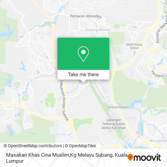 Masakan Khas Cina Muslim,Kg Melayu Subang map