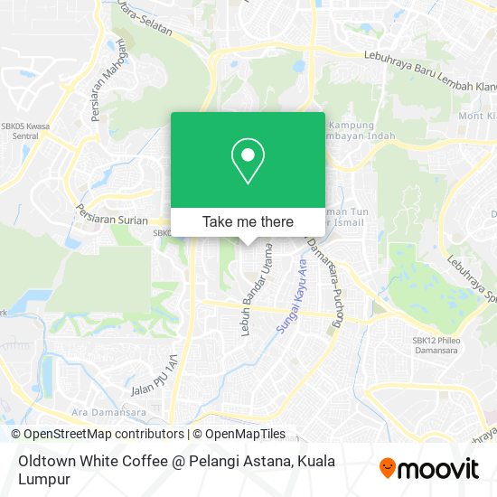 Oldtown White Coffee @ Pelangi Astana map