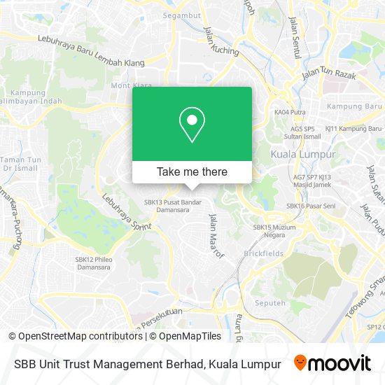 Peta SBB Unit Trust Management Berhad