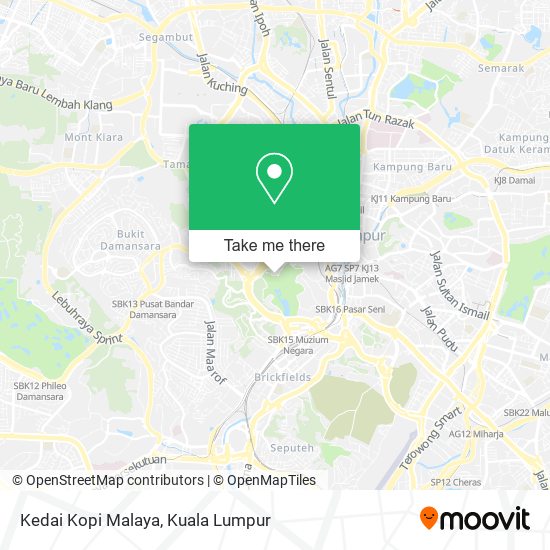 Peta Kedai Kopi Malaya