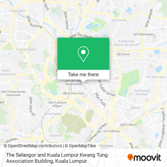 The Selangor and Kuala Lumpur Kwang Tung Association Building map