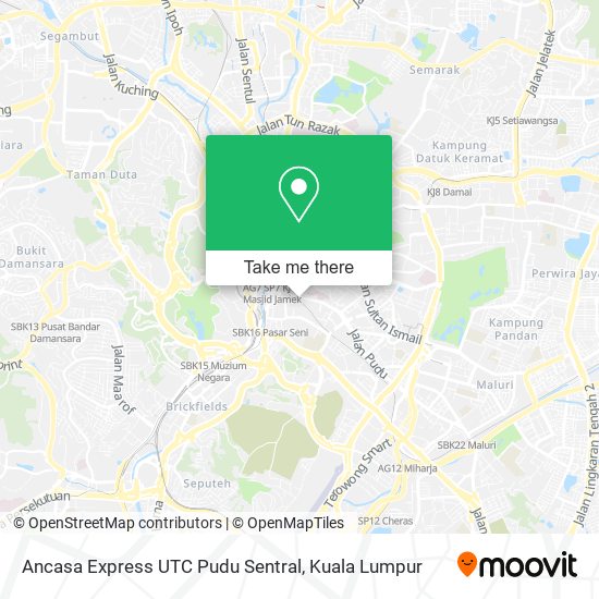 Ancasa Express UTC Pudu Sentral map