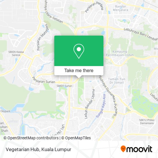 Vegetarian Hub map