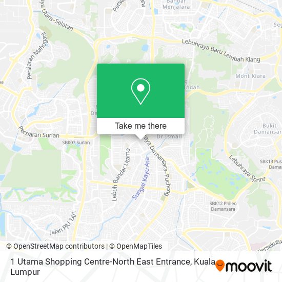 1 Utama Shopping Centre-North East Entrance map
