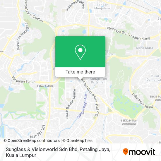 Sunglass & Visionworld Sdn Bhd, Petaling Jaya map