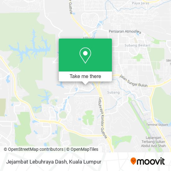 Jejambat Lebuhraya Dash map
