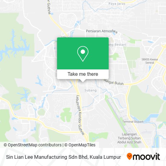 Peta Sin Lian Lee Manufacturing Sdn Bhd