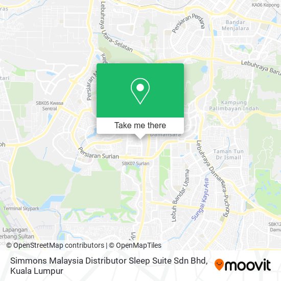 Simmons Malaysia Distributor Sleep Suite Sdn Bhd map