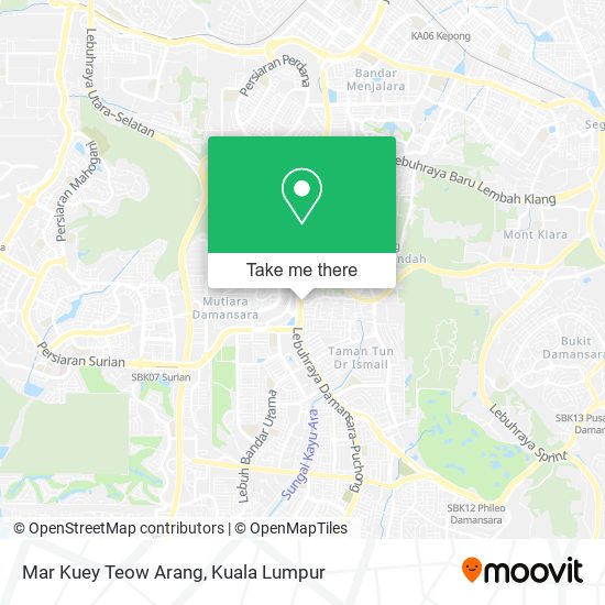 Mar Kuey Teow Arang map