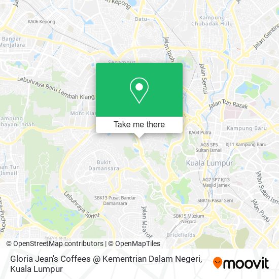 Gloria Jean's Coffees @ Kementrian Dalam Negeri map