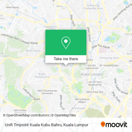 Unifi Tmpoint Kuala Kubu Bahru map